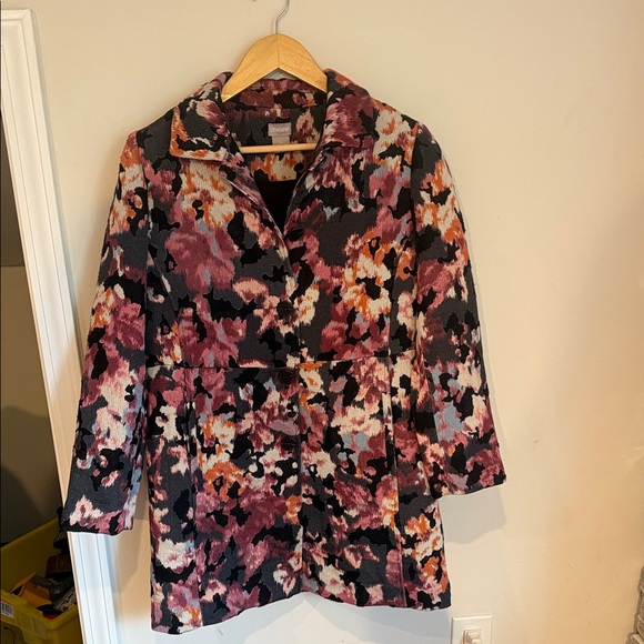 Chico's Jackets & Blazers - Chico's Multicolor Abstract Floral Jacket Duster size 4-6